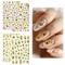 Wrapables Colorful Self Adhesive Nail Art Decal Stickers (Set of 4), Yellow Flowers and Bees